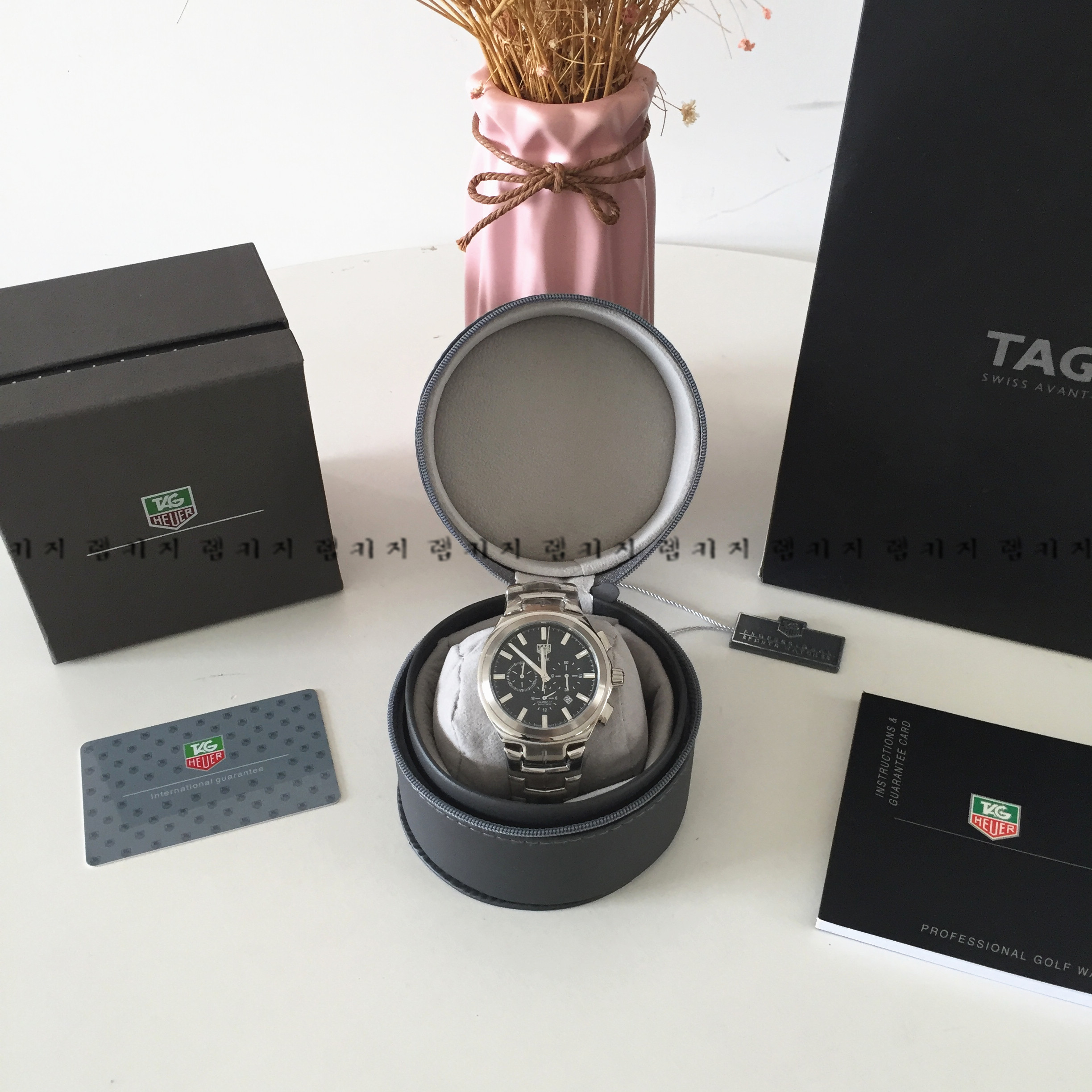 태그호이어 블랙다이얼 칼리버 17 메탈시계